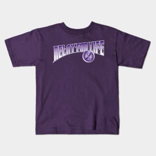 Purple Relay for Life with Ribbon - Flash Gordon Kids T-Shirt